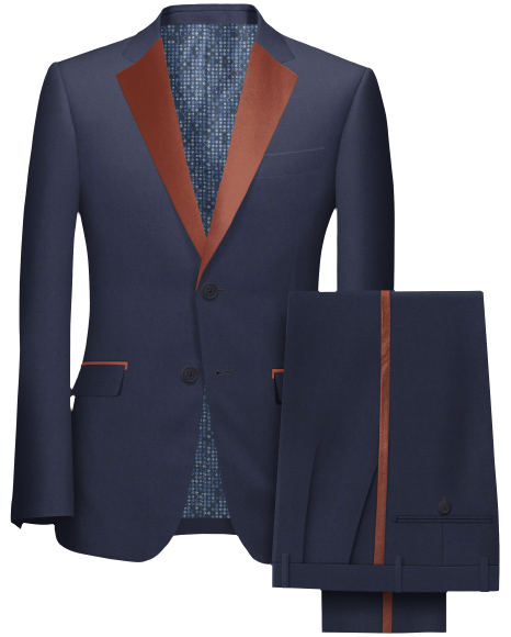 High-Resolution Tuxedo Mockup with Notch Lapel