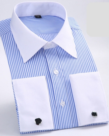 Dress Shirts With White Collars and Cuffs