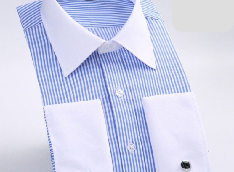 Dress Shirts With White Collars and Cuffs