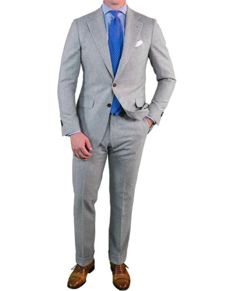 Grey Suit With Light Blue Shirt