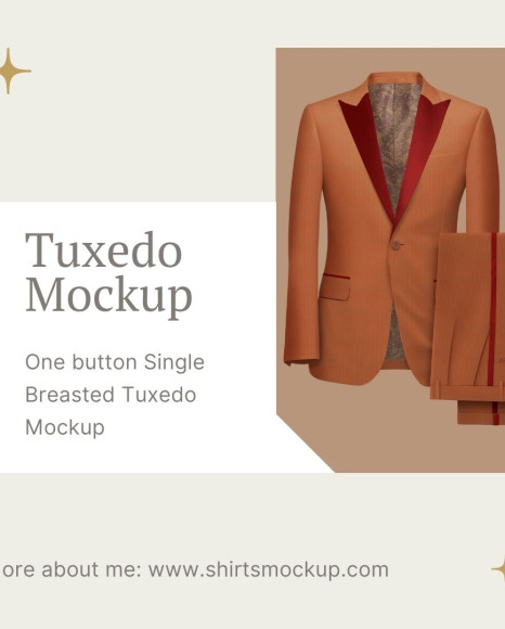 Men’s Tailored Tuxedo Mockup