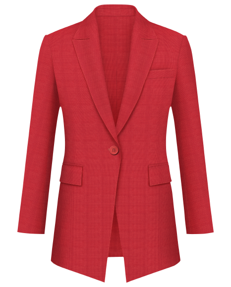 One-Button Cutaways Style Single-Breasted Women's Jacket PSD Custom Mockup | Shirtsmockup.com