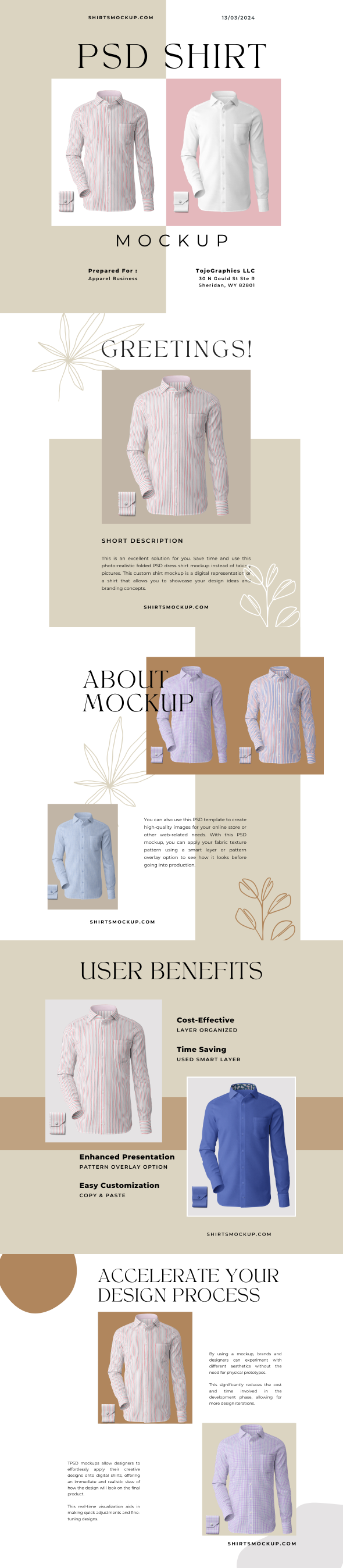 Long Sleeve PSD Dress Shirt Mockup