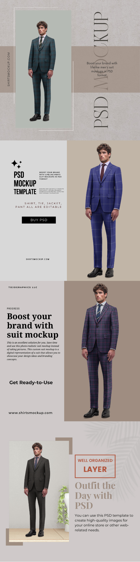 Professional Suit Mockup Template