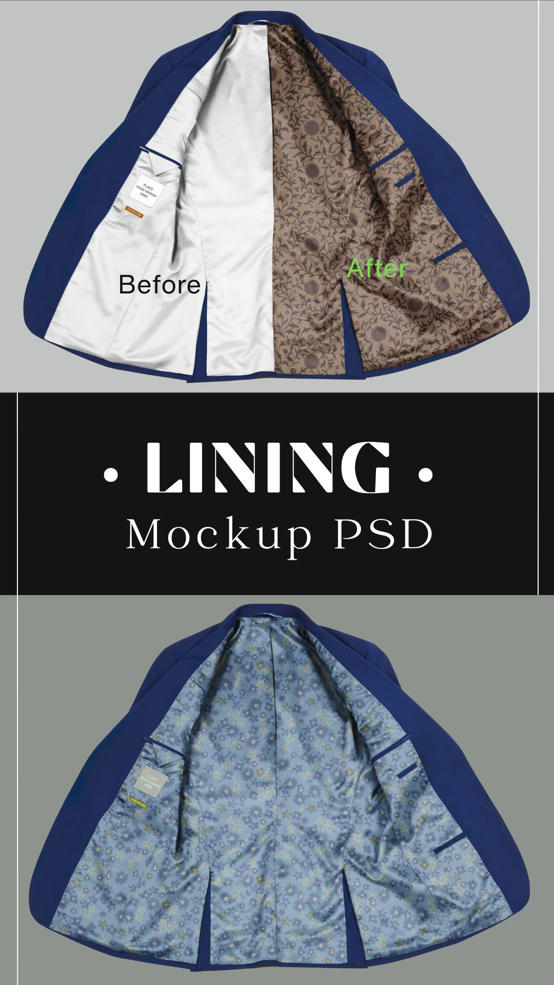 Custom Jacket Lining PSD Mockup