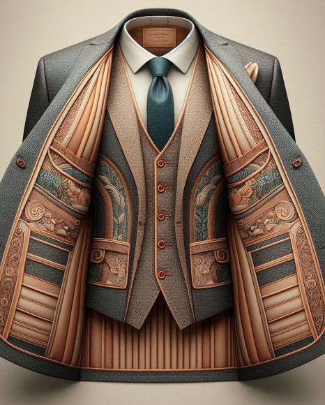 Suit Lining Jacket PSD Mockup